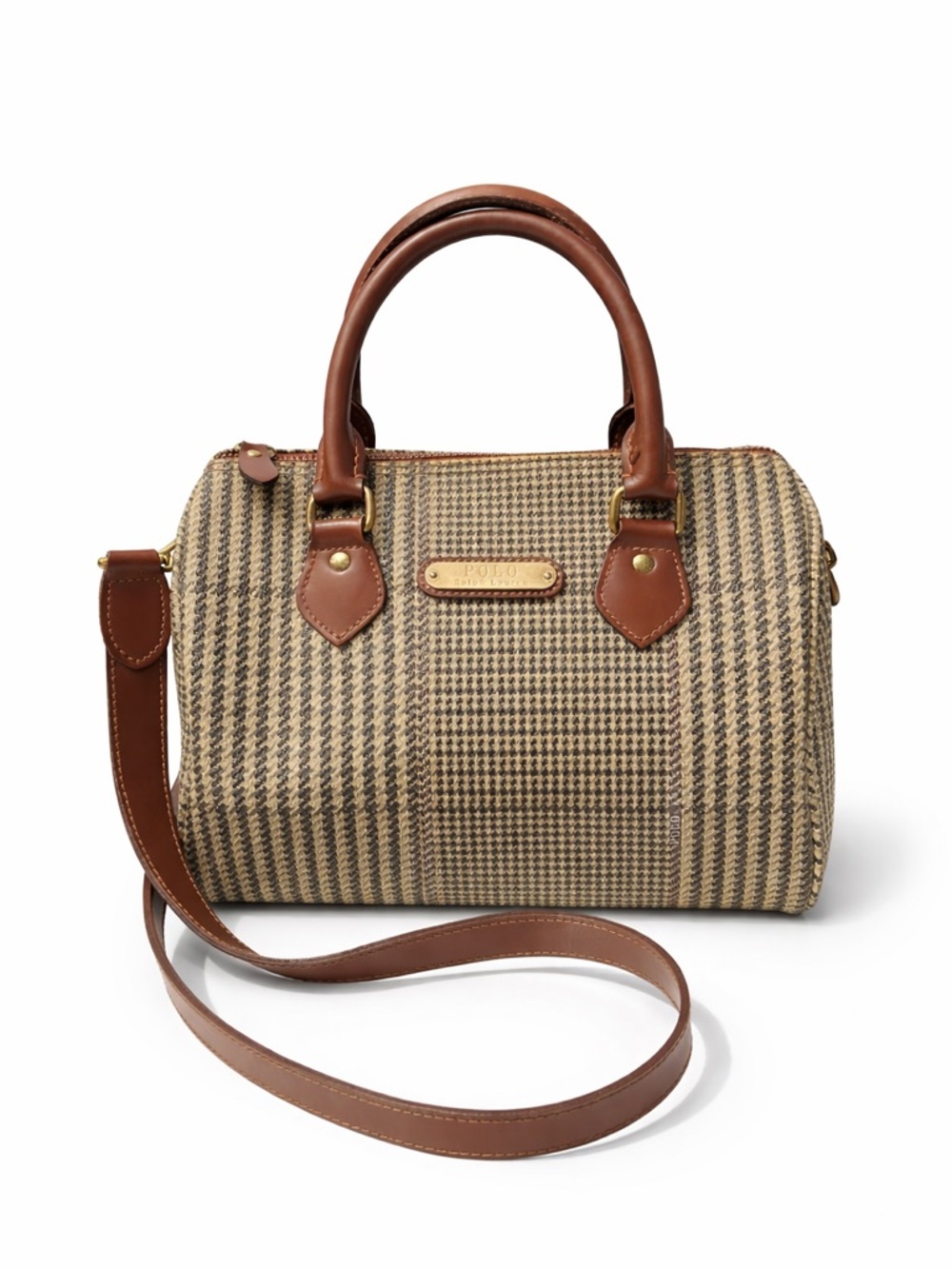 Polo by Ralph Lauren Vintage Boston Houndstooth Top-Handle Bag